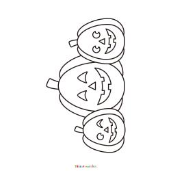 Coloriage d'un seau de bonbons en citrouille pour Halloween