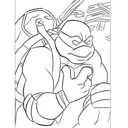 Coloriage d'une tortue ninja en pdf