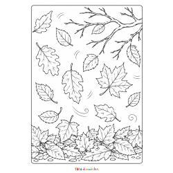 Coloriage d'une feuille mandala à imprimer