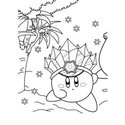 Coloriage de Kirby facile