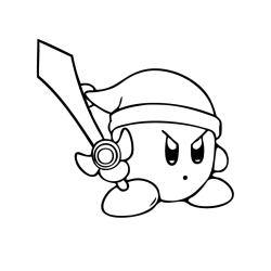 Coloriage de Kirby facile
