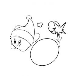 Coloriage de Kirby facile