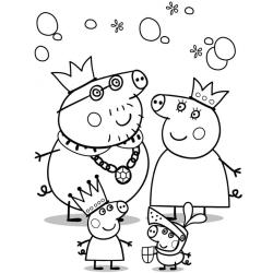 Coloriage Peppa Pig en tricycle