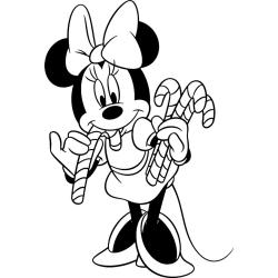 Coloriage de Minnie en danseuse