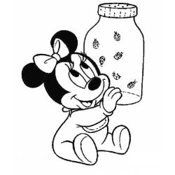 Coloriage de Minnie en danseuse