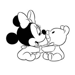 Coloriage de Mickey à Noël