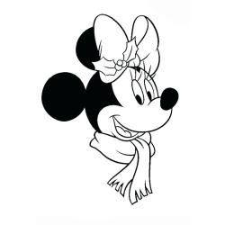 Coloriage Minnie qui joue au tennis