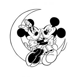 Coloriage de Mickey à Noël