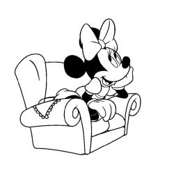 Coloriage Minnie à Disney