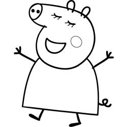 Coloriage de Peppa Pig et ses amis
