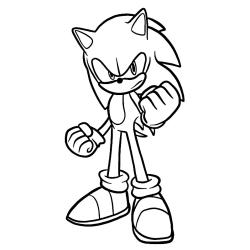 Coloriage de Sonic à imprimer