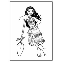 Coloriage de Vaiana et Pua