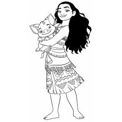 Coloriage Vaiana gratuit