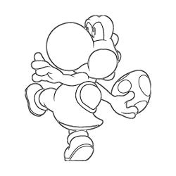 Coloriage de Yoshi à imprimer