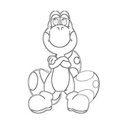 Coloriage de Yoshi facile