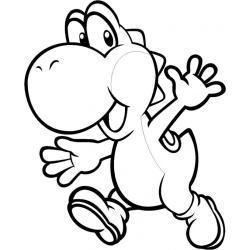 Coloriage de Yoshi facile