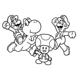 Dessin de Mario sur Yoshi