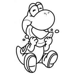 Coloriage de Yoshi facile