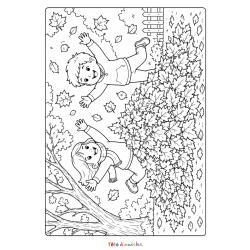 Coloriage d'une feuille mandala à imprimer