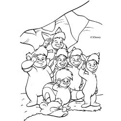 Coloriage de Peter Pan qui pense