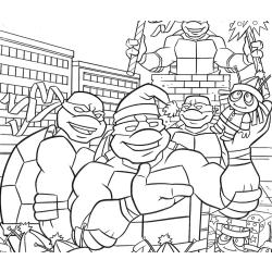 Coloriage de Michelangelo des tortues Ninja 