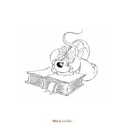Coloriage Diddl sur un nuage à imprimer