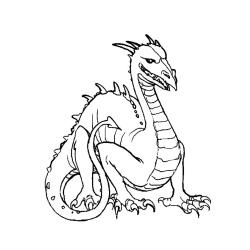 Coloriage du portrait d'un dragon