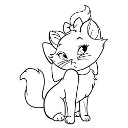 Coloriage d'un chaton de Noël 