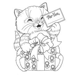 Coloriage chaton mignon
