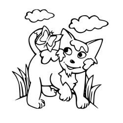 Coloriage d'un chaton gratuit