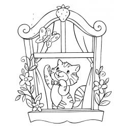 Coloriage d'un chaton gratuit
