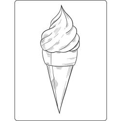 Coloriage d'une glace poussin kawaii