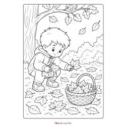 Coloriage d'une feuille mandala à imprimer