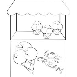 Coloriage d'un cornet de glace humour