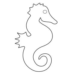 Coloriage d'un hippocampe mignon
