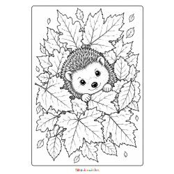 Coloriage de feuilles qui tombent à imprimer