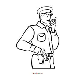 Coloriage Police Facile
