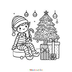 Coloriage d'un lutin farceur "cute "