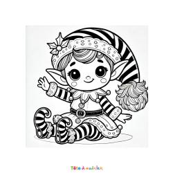 Coloriage d'un lutin farceur gratuit