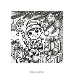 Coloriage d'un lutin farceur "cute "