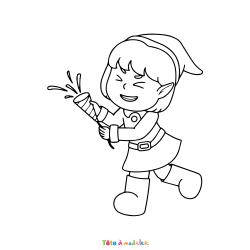 Coloriage d'un lutin farceur "cute "