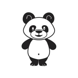 Coloriage panda réaliste
