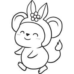 Coloriage baleine kawaii