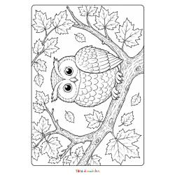 Coloriage de feuilles qui tombent à imprimer