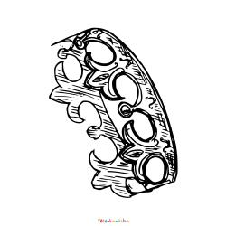 Coloriage d'une galette des Rois et sa couronne