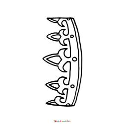 Coloriage d'une Couronne à Imprimer en PDF