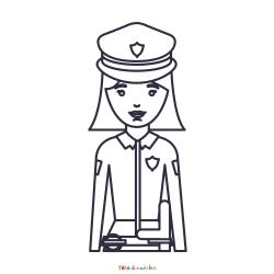 Coloriage de Police Gratuit à Imprimer