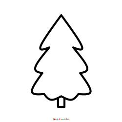 Coloriage d'une forme de sapin de Noël