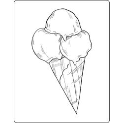 Coloriage d'une crème glacée
