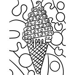 Coloriage d'une glace à l'eau